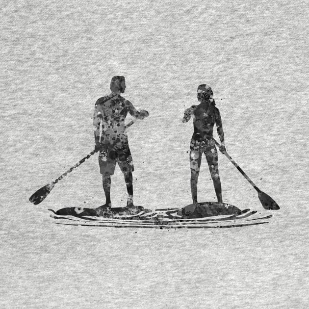 Paddleboard black and white by Yahya Art